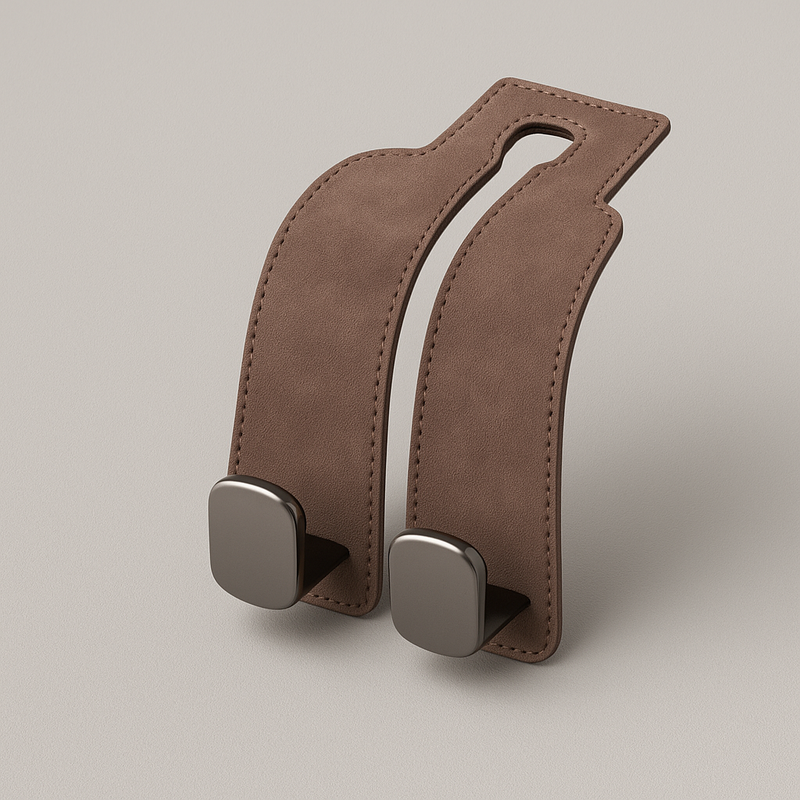 Premium Leather Headrest Hook
