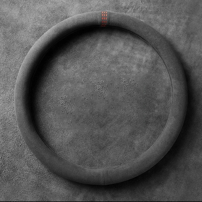 Premium Suede Steering Wheel Cover 37-38cm - Universal Fit | Breathable Leather
