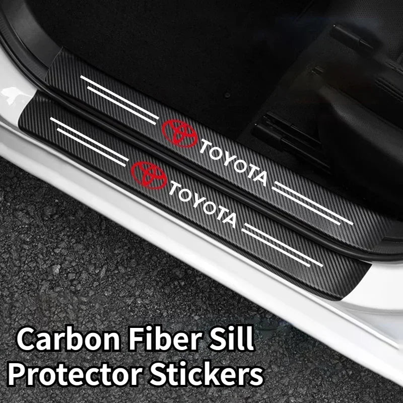 Carbon Fiber Sill Protector Stickers for Toyota